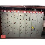 GE 8000 600/300 Amp Motor Control Center, S/N: 525X0199B01 with (35) Disconnects