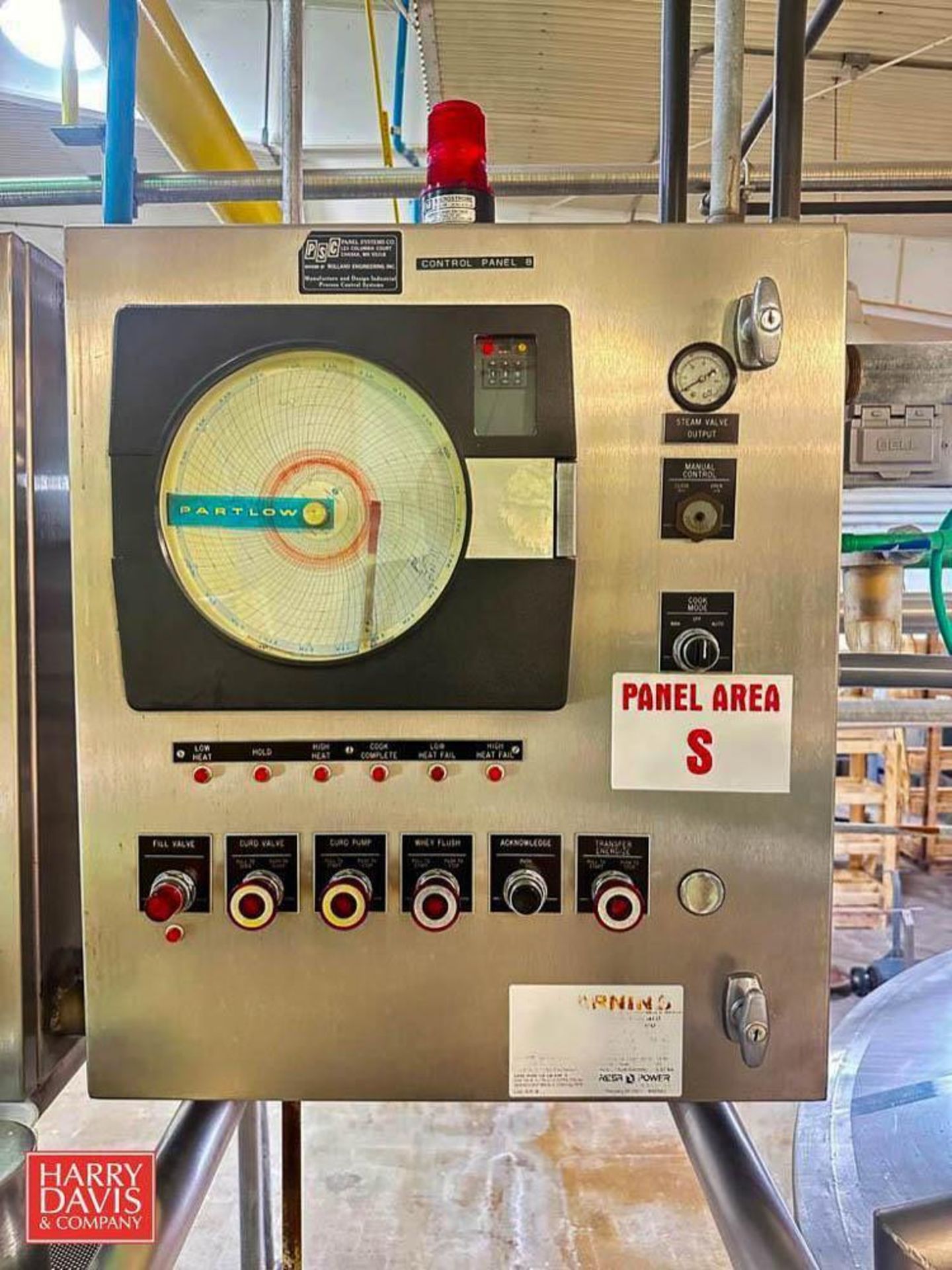 40,000 LB S/S OO Vat with Dual Vertical Agitation (Updated Agitator Knives), Partlow Chart Recorder - Image 3 of 4