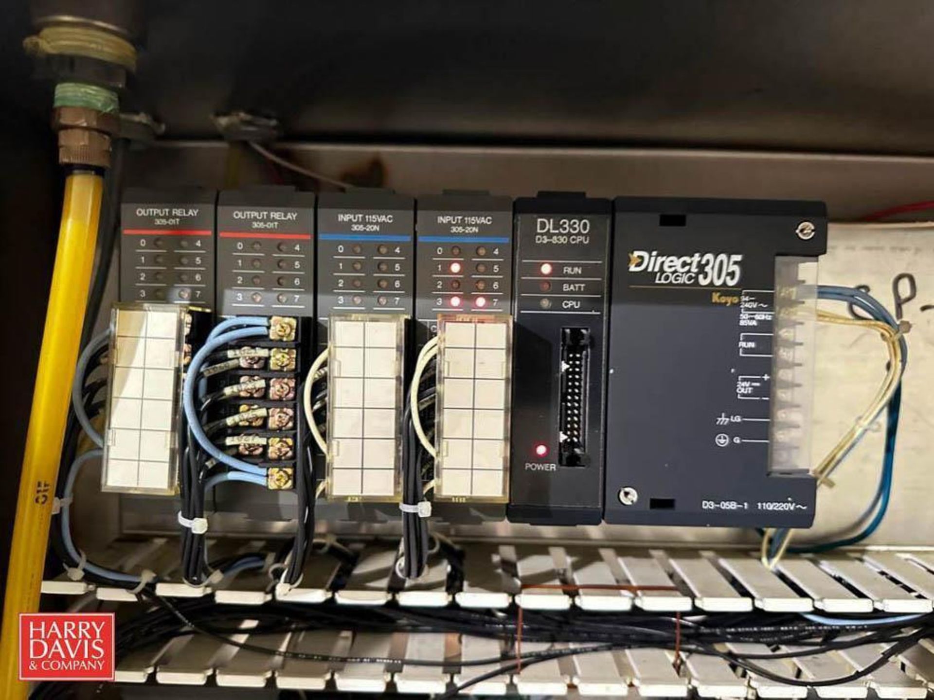 Koyo Direct Logic 305 PLC with DL330 CPU and (4) I/Os, Solenoids, Switches, S/S Enclosure and PD 340 - Image 4 of 4