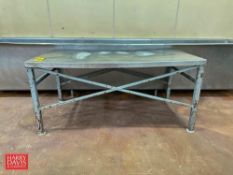 S/S Topped Table: 6’ x 3’ x 33” Height - Rigging Fee: $75