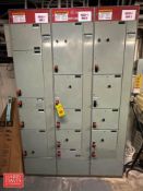 GE 8000 600/600 Amp Motor Control Center, S/N: 525X0199B04 with (14) Disconnects