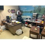 Desk, 2-Door Cabinet, (3) File Cabinets, Table and Chairs - Rigging Fee: $300