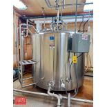 DCI 800 Gallon Jacketed Dome-Top S/S Processor, S/N: 86-D-33666-B with Vertical Agitation, Valve and
