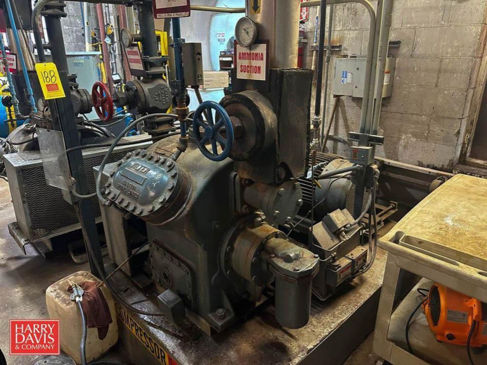 Vilter 4-Cylinder 50 HP Ammonia Compressor - Rigging Fee: $3,500