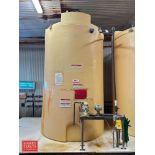 1,500 Gallon Poly Tank with Poly Diaphragm Pump and Air-Actuated Ball Valve - Rigging Fee: $500