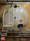 6,000 Gallon Horizontal S/S Cream Tank, S/N: 86-D-33680 with Vertical Agitation, S/S Air Valve