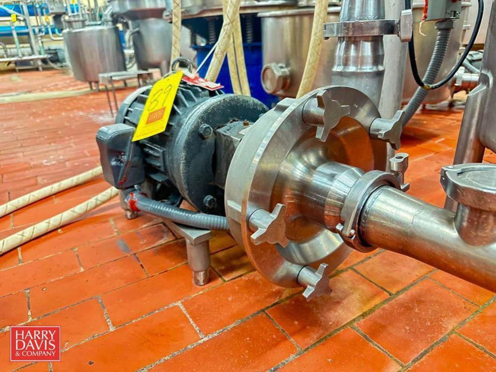 Fristam Centrifugal Pump, Model: FPX3541 with Baldor Motor: Mounted on S/S Base - Rigging Fee: $150