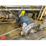 Centrifugal Pump with 7.5 HP 1,755 RPM Motor: Mounted on S/S Base - Rigging Fee: $150
