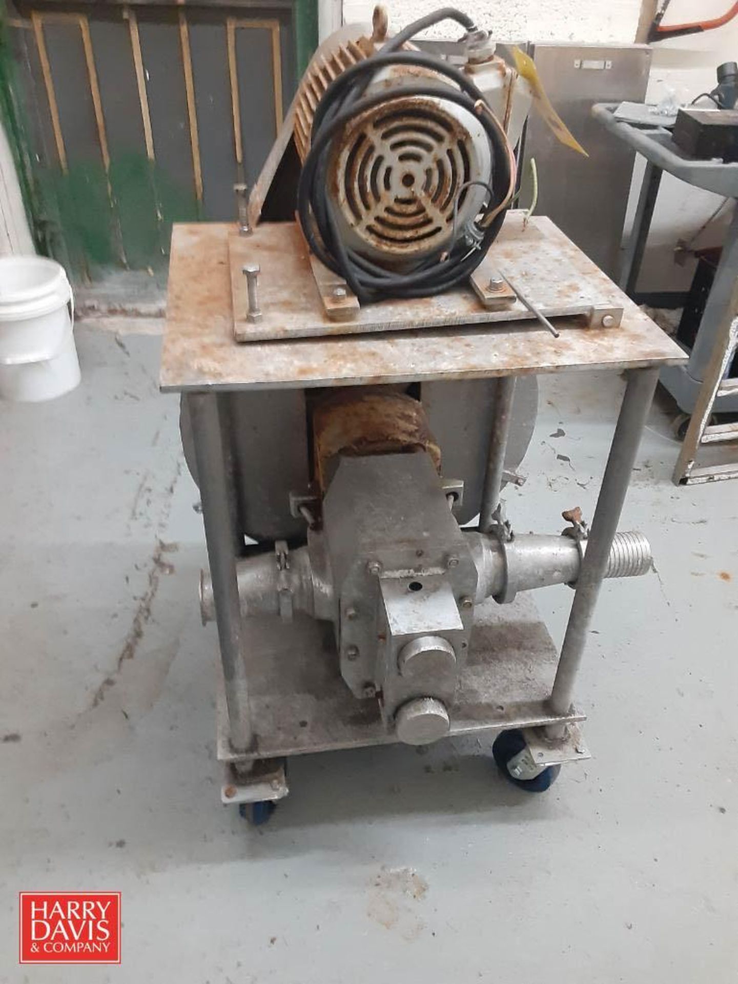 Portable Curd Transfer Pump with 5 HP 1,750 RPM Motor Belt Drive - Rigging Fee: $150 - Image 3 of 3