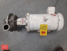 Fristam S/S Centrifugal Pump, Model: FPX3522-145, S/N: FPX35220107575 with 7.5 HP 3,450 RPM Motor: M