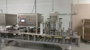 600 GPH S/S Cup Filling and Sealing Machine, Pneumatic Operation with Adjustable Fill Height and Pal