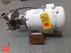 Fristam S/S Centrifugal Pump, Model: FPX732-165, S/N: FPX7321602238 with Baldor 7.5 HP 3,520 RPM Was