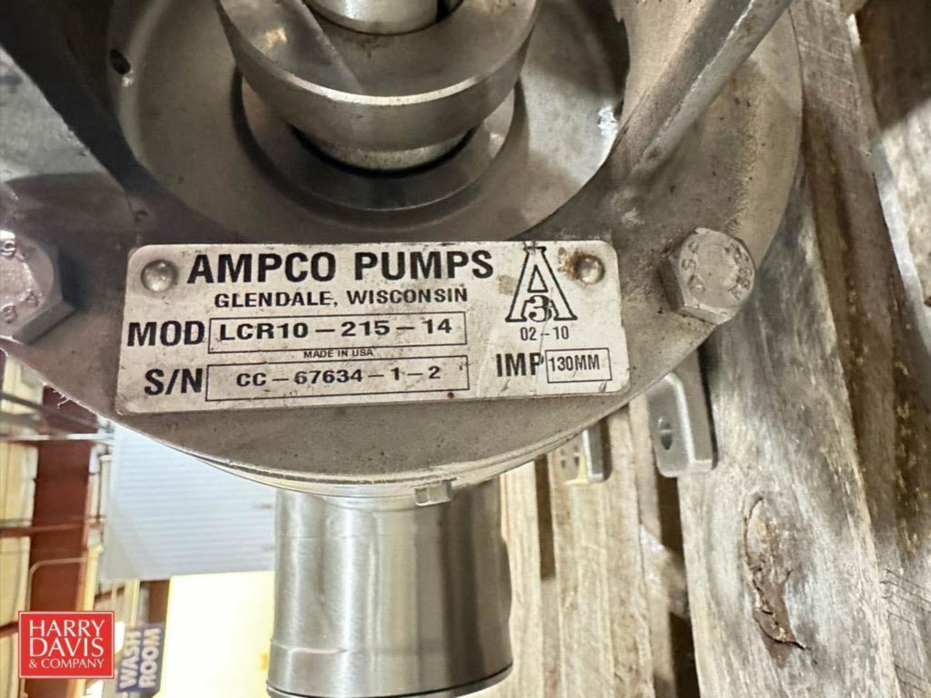 AMPCO S/S Centrifugal Pump with Baldor S/S Clad 2 HP 3,450 RPM Motor - Rigging Fee: $150 - Image 2 of 3