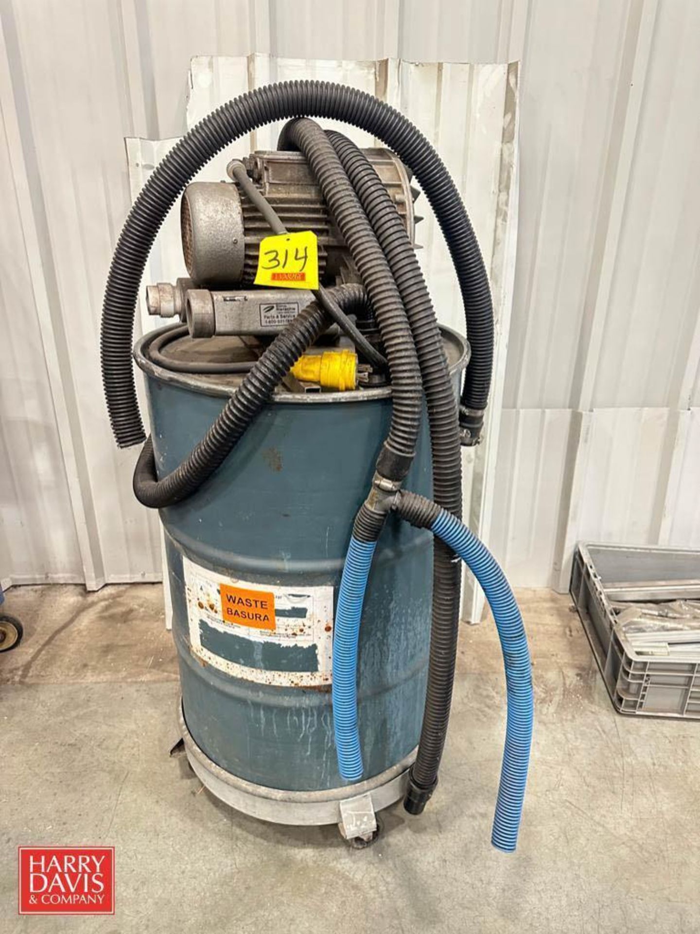 Vacuum Pump with Barrel, Hoses and Portable Base - Rigging Fee: $25