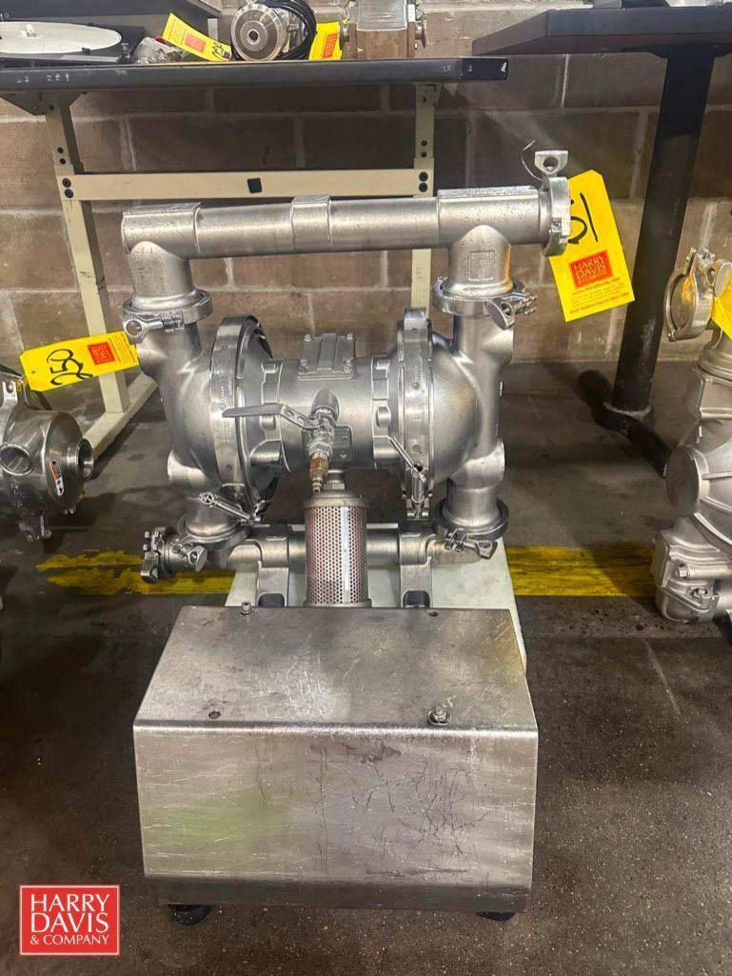 S/S Diaphragm Pump with Muffler: Mounted on S/S Base - Rigging Fee: $150