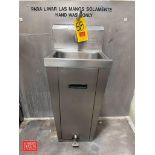 Advance Tabco S/S Hand Sink with Foot Control, S/S Table with Basin, Faucet and Shelf: 4’ x 30"