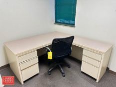 L-Shaped Desk and Chair - Rigging Fee: $25