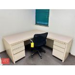 L-Shaped Desk and Chair - Rigging Fee: $25