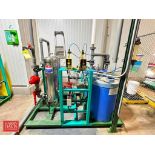 Chemical Feed Skid with (2) Harmsco S/S Filter (2) LMI Feed Pump, (2) Little GEM Tanks and Gould