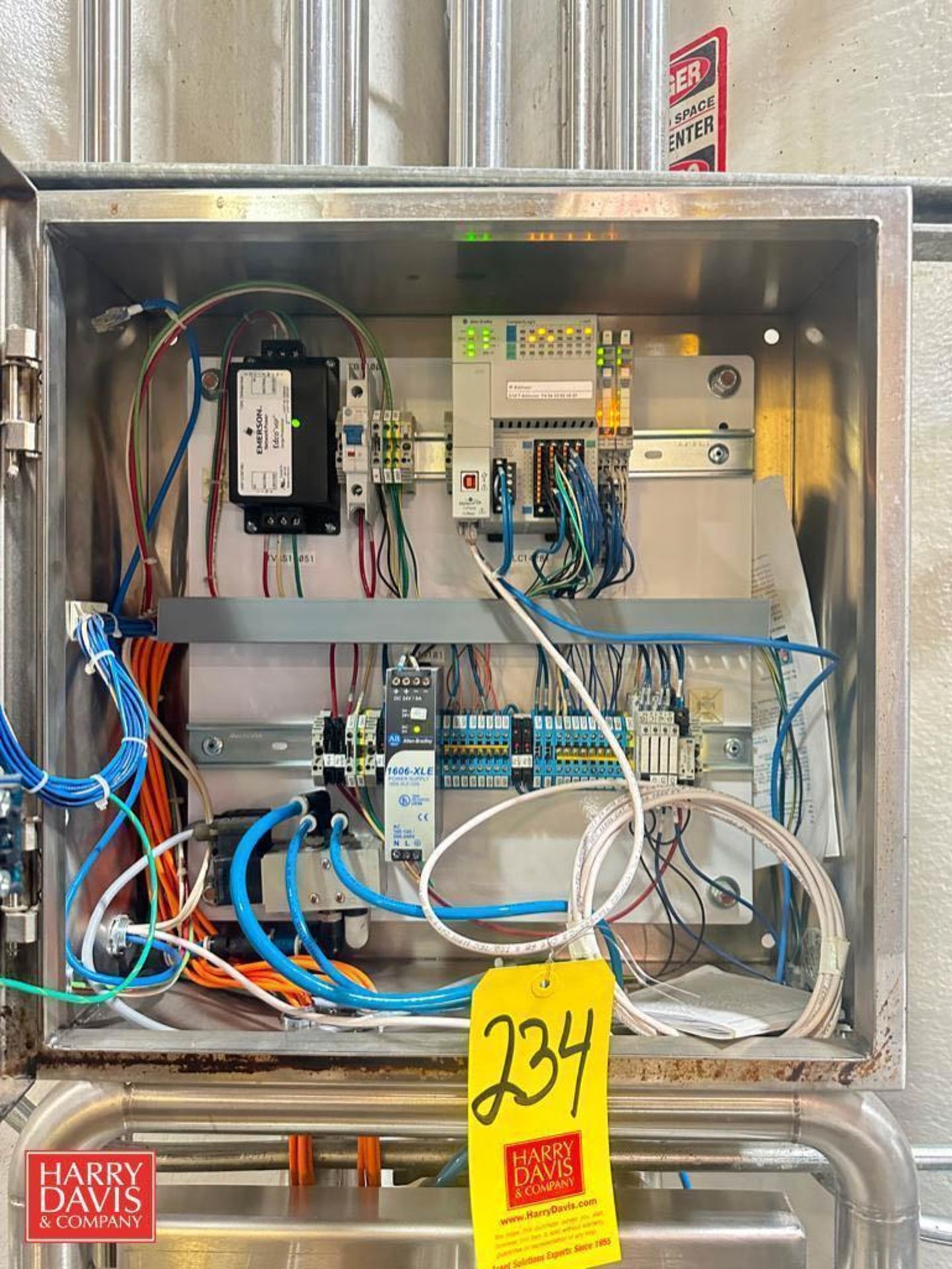 Allen-Bradley CompactLogix L16ER PLC with (2) I/Os, Switches and S/S Enclosure: Mounted on Stand