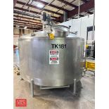 Sprinkman 1,500 Gallon Dome-Top Flat-Bottom S/S Tank, S/N: 4026W-A with Vertical Dual Agitation