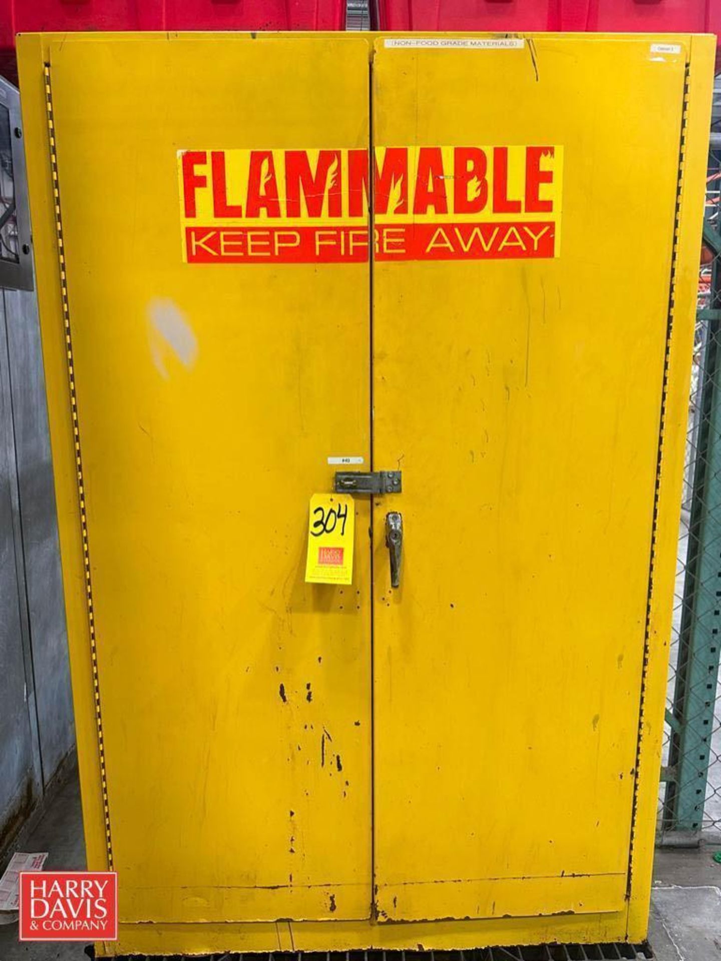 Flammable Liquid Storage Cabinet: 65” x 44" x 18” - Rigging Fee: $75