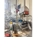 Pasteurizing Tunnel and Cooling Lane, S/S Platform: 15' x 2’ with (2) Sets of Stairs and Handrail