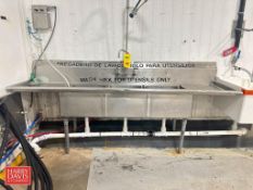 3-Basin S/S Sink with Faucet and Sprayer - Rigging Fee: $500