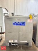 LiquiTote 400 Gallon 316L S/S IBC Tote with S/S Butterfly Valve - Rigging Fee: $125