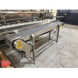 S/S Framed Conveyor: 88" x 1" with Drive and Plastic Tabletop Chain - Rigging Fee: $300