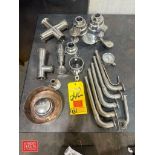 Assorted S/S, Including: Agitator Impellers, Fittings, Valve Parts, Motor Cover and Pressure Sensor