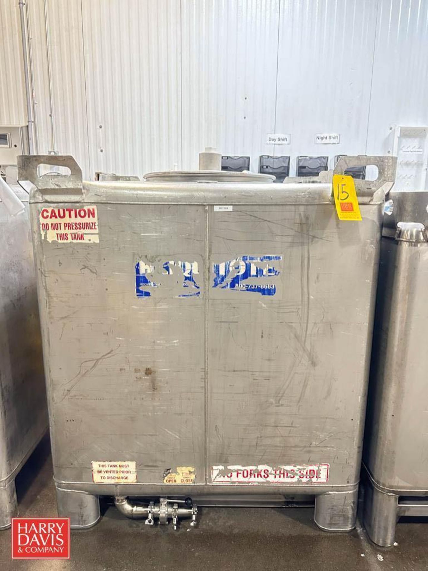LiquiTote 400 Gallon 316L S/S IBC Tote with S/S Butterfly Valve - Rigging Fee: $125