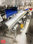 S/S Framed Conveyor with Drive, AC Tech 1 HP Variable-Frequency Drive, Incline and Plastic Tabletop
