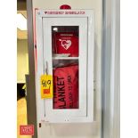 Philips Defibrillator and First Aid Cabinet - Rigging Fee: $25