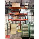 Section: Pallet Racking with (2) Uprights, (6) Cross Braces and (6) Wire Beds - Rigging Fee: $100