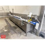 S/S Framed Split-Lane Cooling Conveyor Bath with Drive, AC Tech Variable-Frequency Drive, Baldor