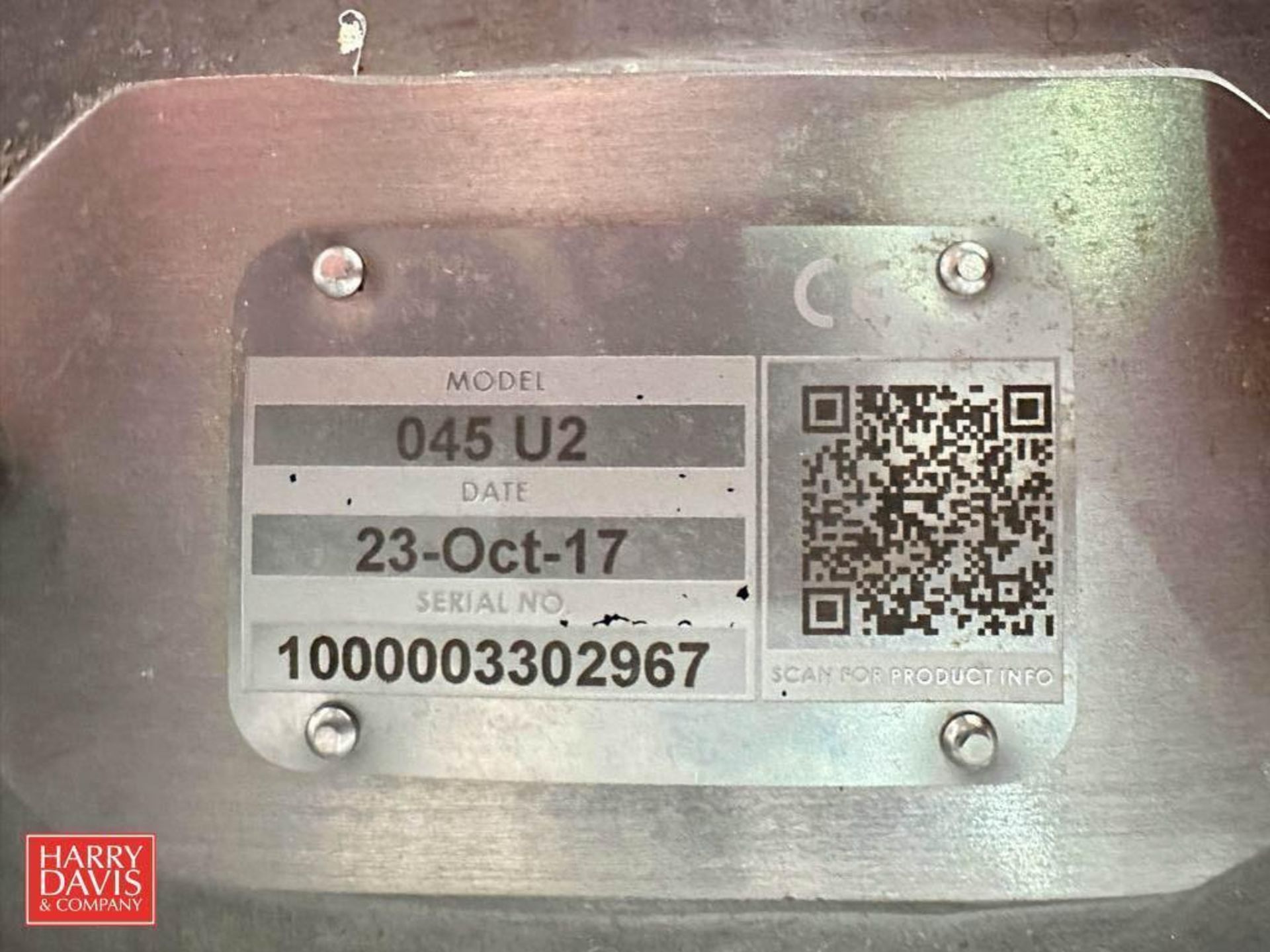 2017 SPX All S/S Positive Displacement Pump, Model: 045 U2, S/N: 1000003302967 with Baldor S/S Clad - Image 3 of 3