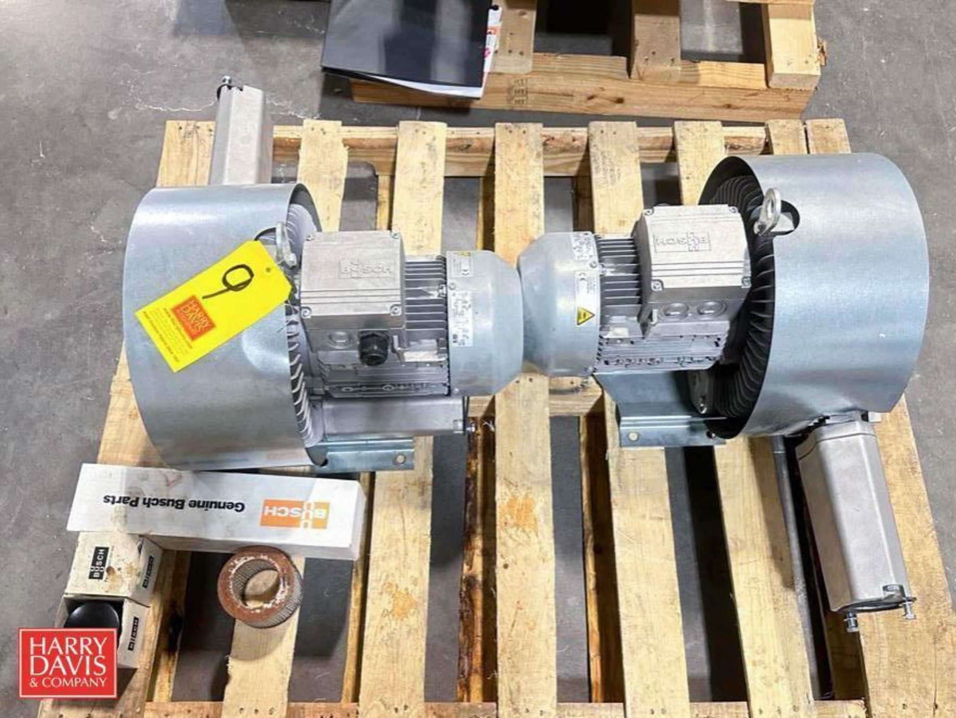 NEW Busch Vacuum Pumps with 3 HP Motors - Rigging Fee: $200