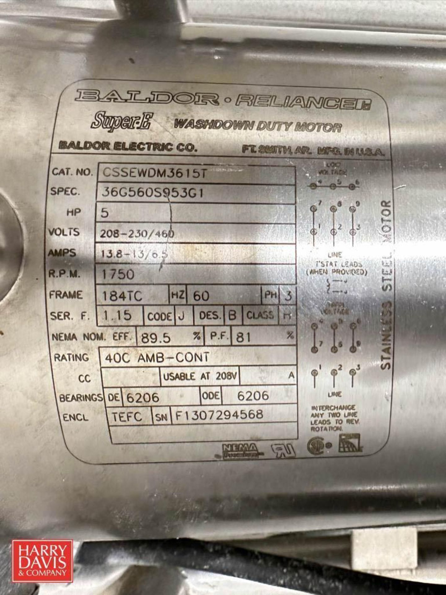 2018 SPX All S/S Positive Displacement Pump, Model: 030 U2, S/N: 100000405266 with Baldor S/S Clad - Image 3 of 3