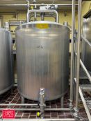 2004 Walker 600 Gallon Dome-Top S/S Tank, Model: PZ, S/N: SPG-45959-3 with Vertical Agitation and