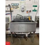 S/S Basin Sink with Emergency Eye Wash Station and Soap Dispenser - Rigging Fee: $130