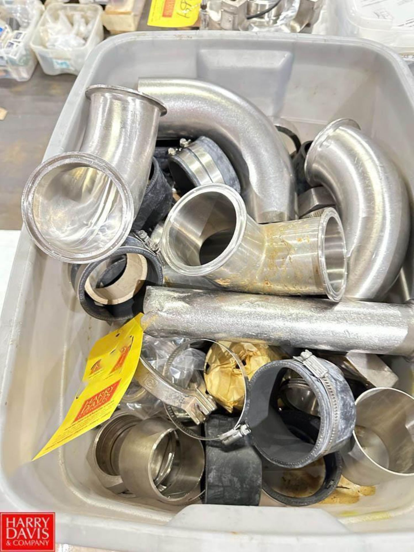 Assorted S/S Fittings, up to 3" with Elbows, Ts and Clamps - Rigging Fee: $75