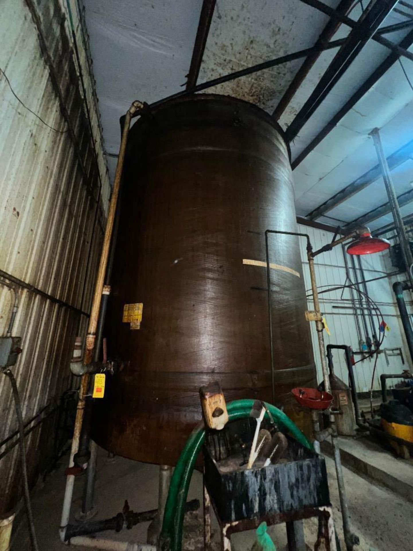 7,000 Gallon Composite Cone-Bottom Storage Tank: on Metal Base - Rigging Fee: $3,100