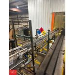 Gravity Fed Roller Conveyor: 42' x 15.5" with 90° Turn - Rigging Fee: $700