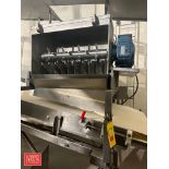 S/S Grinder with Drive: Mounted on S/S Framed Incline Belt Conveyor: 45’ x 39" with Drive, S/S Hood