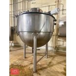 2004 Lee 500 Gallon Jacketed S/S Kettle, Model: 500D, S/N: 35431-1-1 (90 PSI Jacket) with Side/Botto