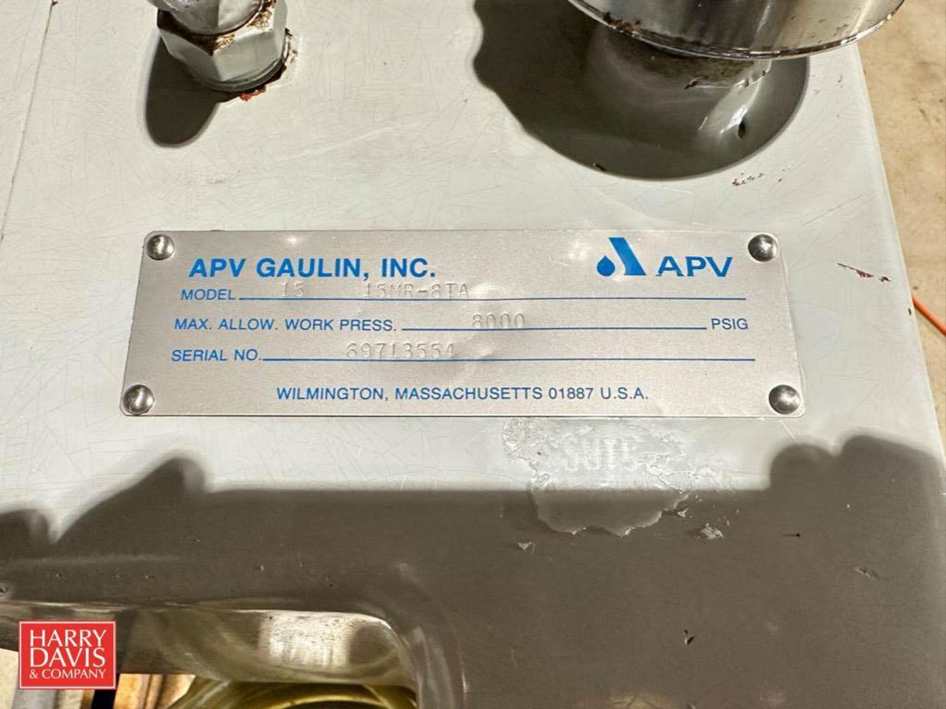 APV Gaulin Portable R&D/Lab Homogenizer, Model: 1515MR-8TA, S/N: 69713554, 8,000 PSIG, Marathon 3 HP - Image 2 of 2