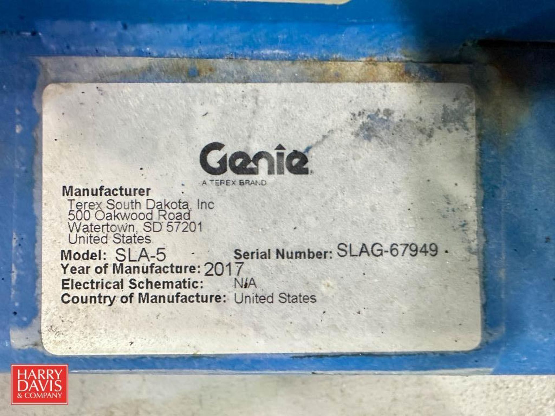 2017 Genie Super Lift, Model: SLA-5, S/N: SLAG-67949 - Image 2 of 2