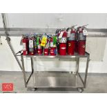 Fire Extinguishers with S/S Cart *Please note you are bidding on the Fire Extinguishers per piece. T
