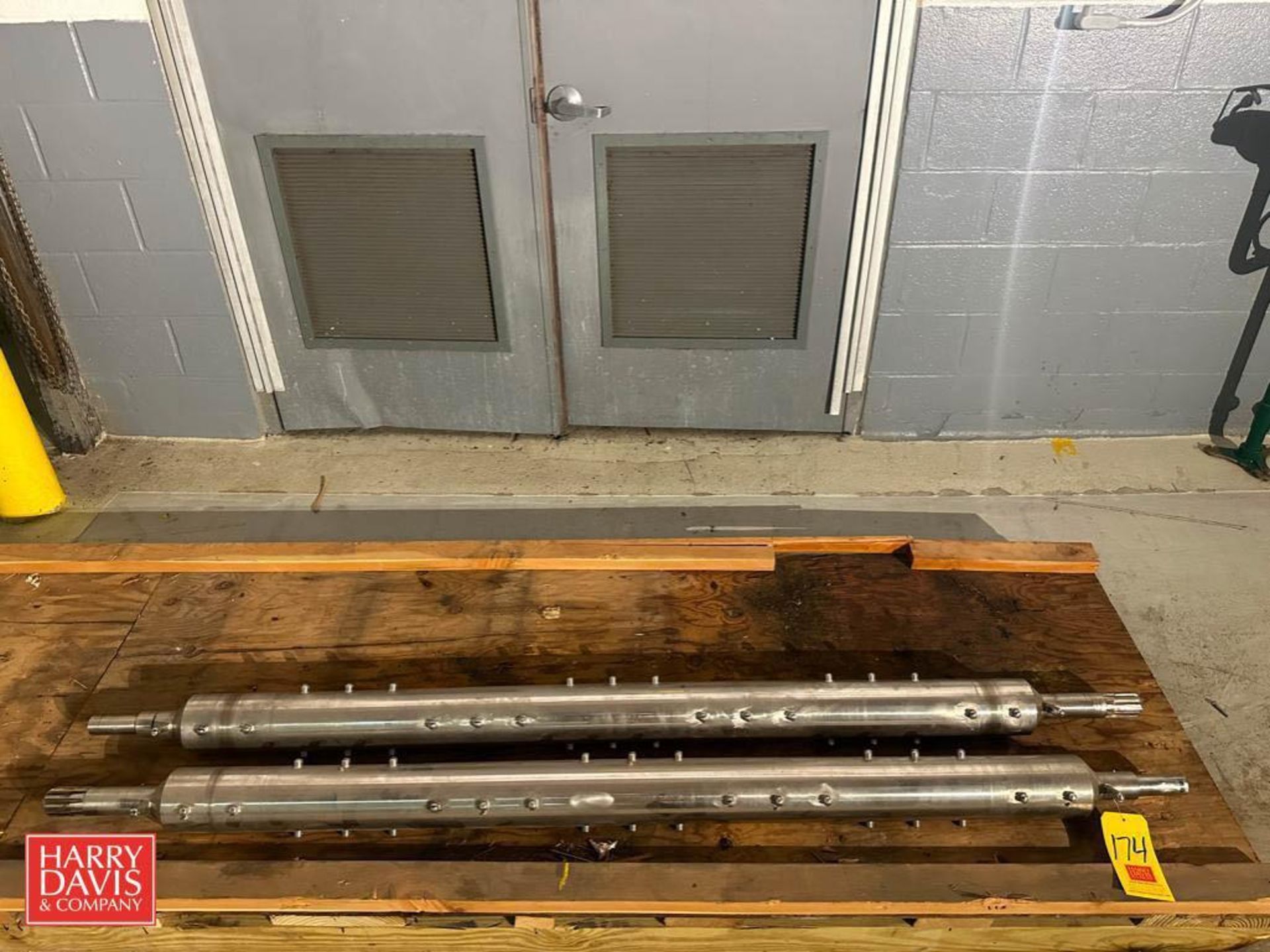 (2) S/S Scrape Surface Heat Exchanger Spindles: 80" Length